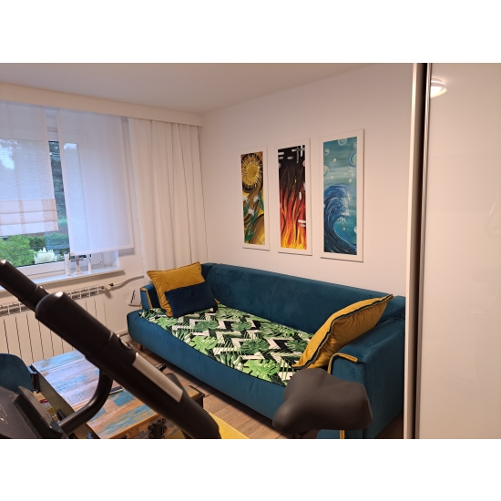 Trzy obrazy 100x40 komplet trzy żywioły