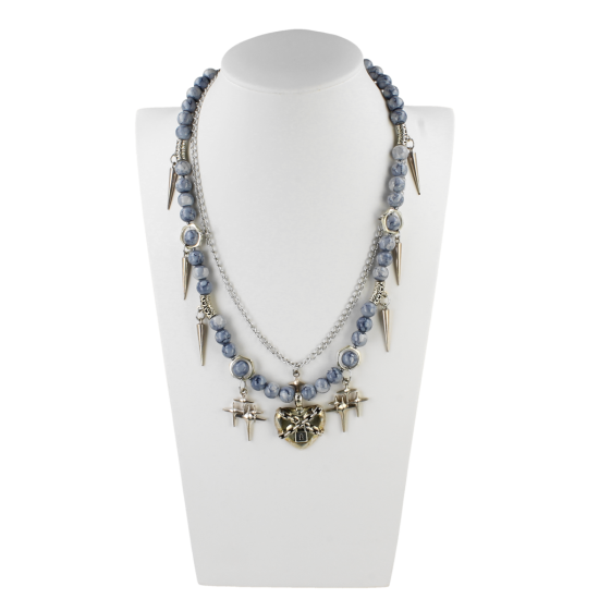 Naszyjnik handmade „Stone Gray”