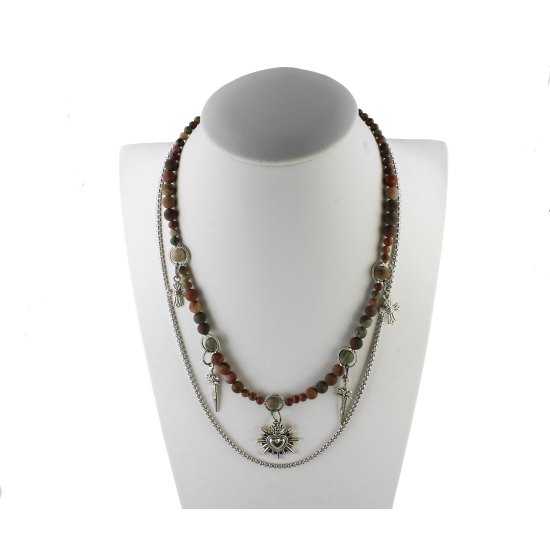 Naszyjnik Handmade Sacred Heart Jasper