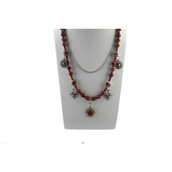 Naszyjnik Handmade Crimson Star Jaspis