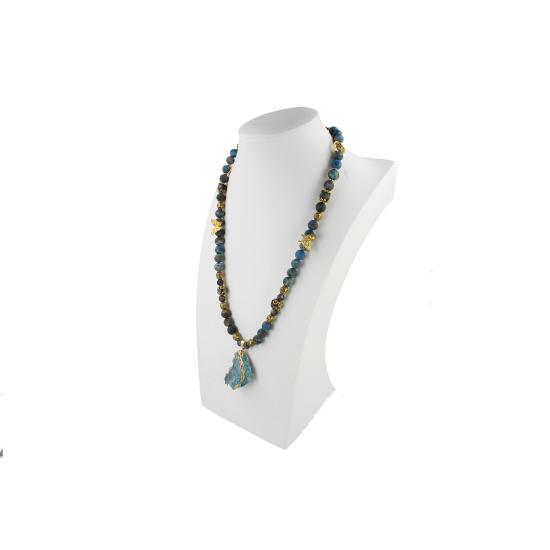 Naszyjnik Handmade Blue Talisman Apatyt