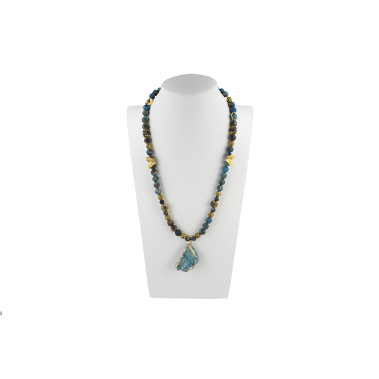 Naszyjnik Handmade Blue Talisman Apatyt