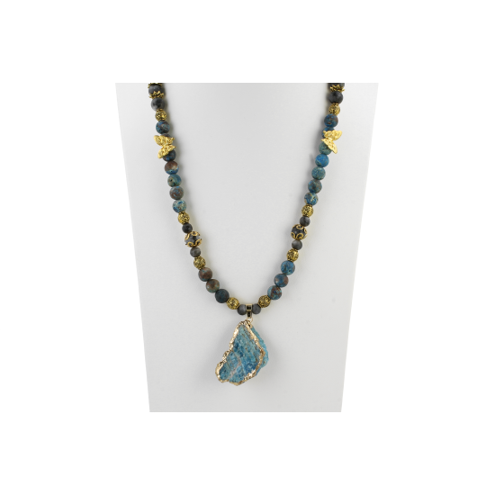 Naszyjnik Handmade Blue Talisman Apatyt